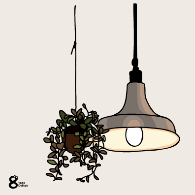 ランプと観葉植物（スタンダード）のキャッチ画像