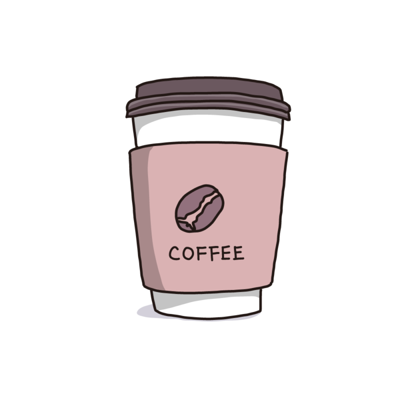 コーヒー（テイクアウト）ピンク