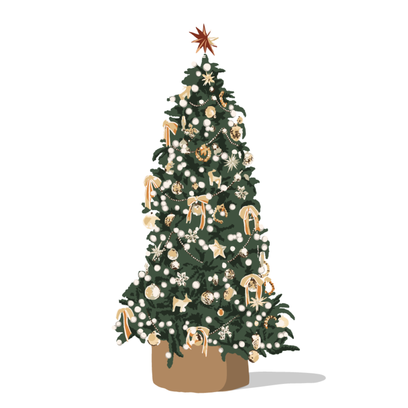 クリスマスツリー（特大）ラインレス