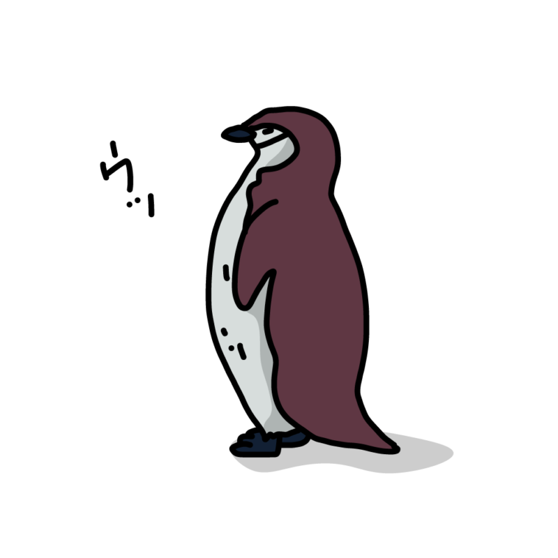 絶句するペンギンピンク