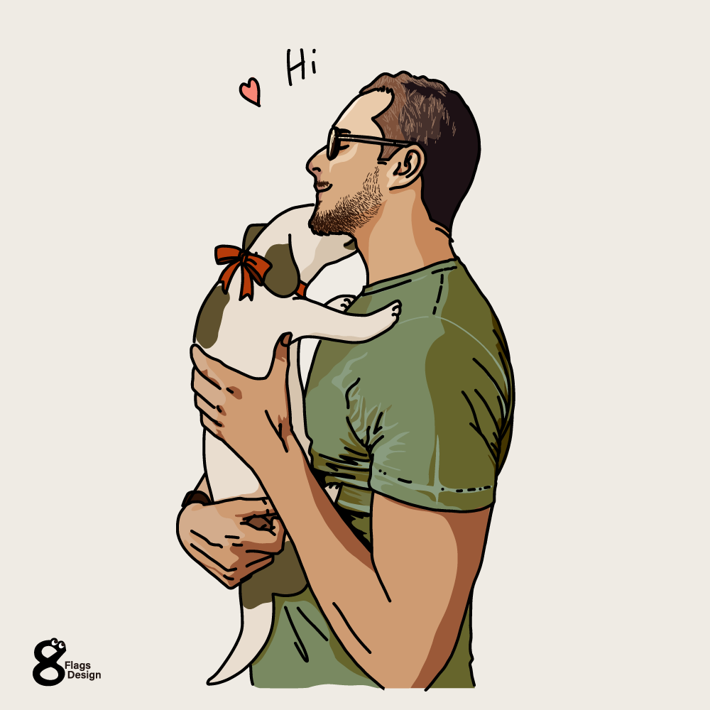 犬と男性のキャッチ画像