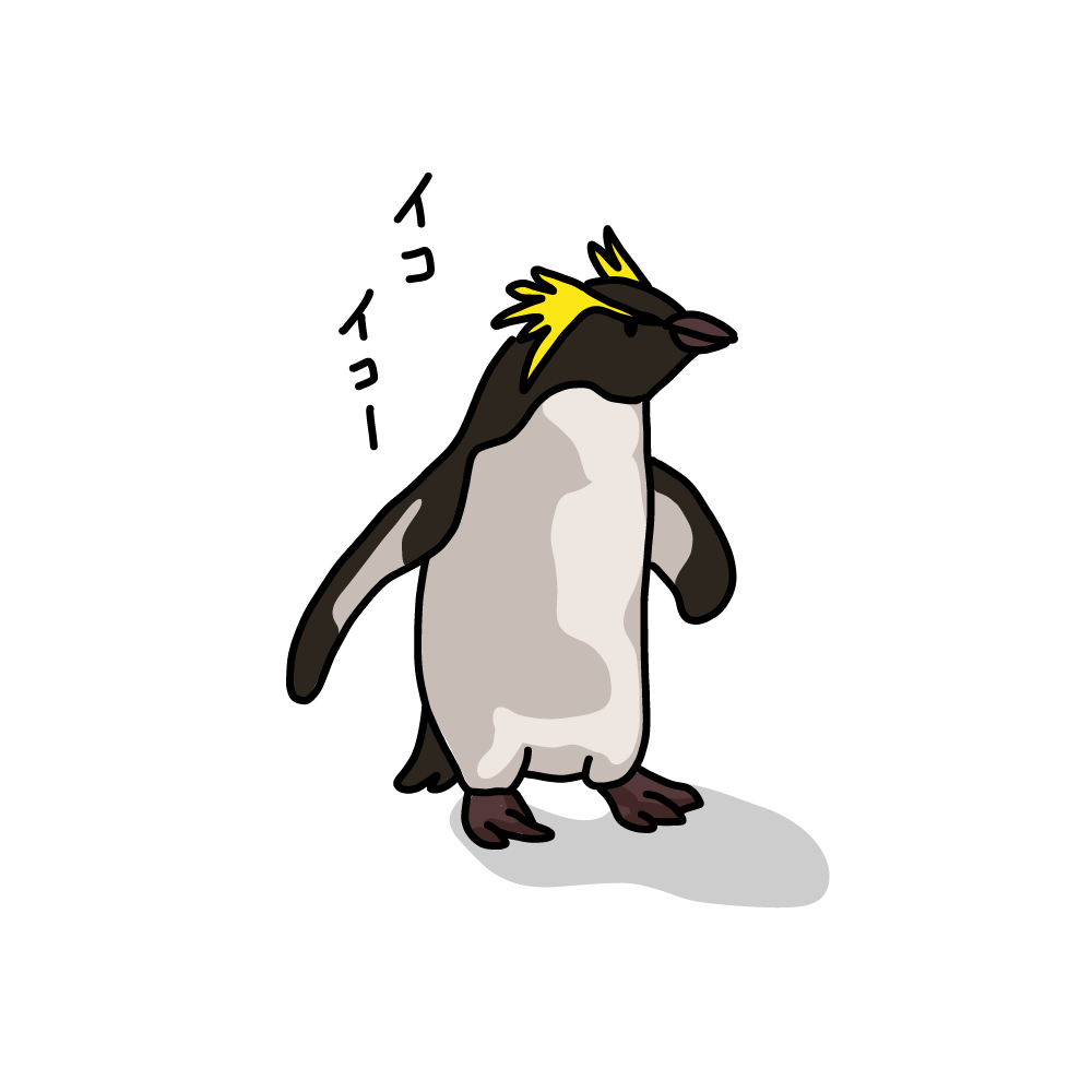 無料 商用利用okのベクター素材 遊びに行くイワトビペンギンのイラスト ベクターシェルフ