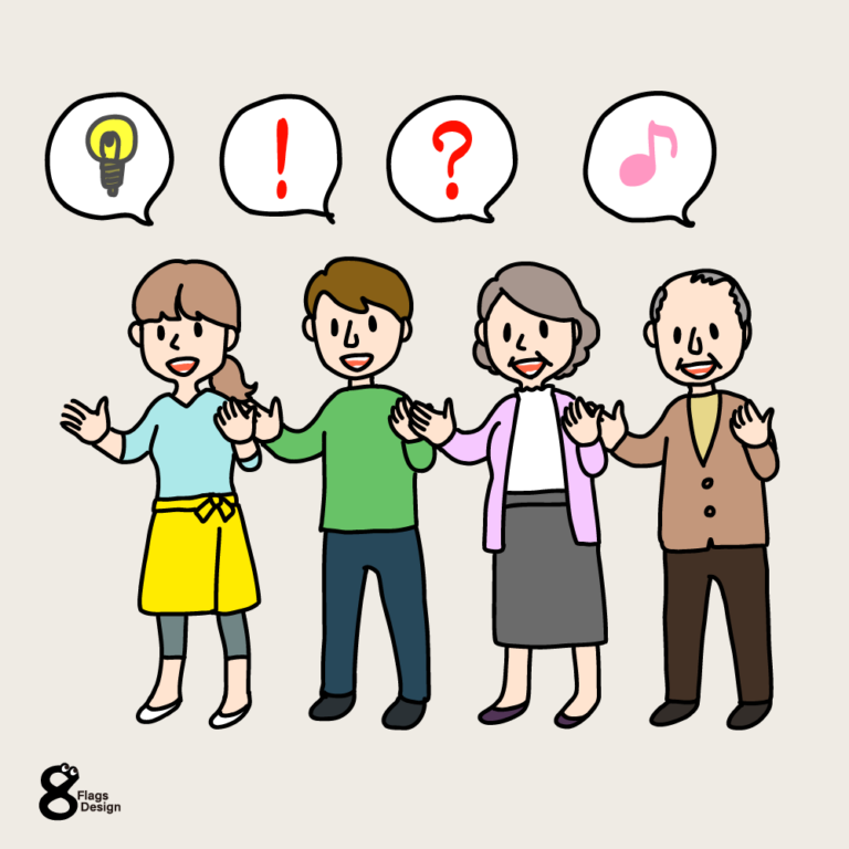 無料・商用利用OKのベクター素材【語る人のイラスト】 | ベクターシェルフ