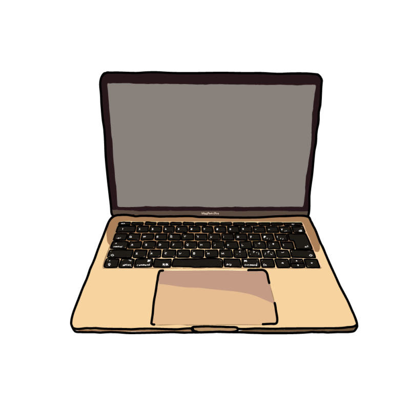 無料・商用利用OKのベクター素材【ノートパソコンのイラスト】 | ベクターシェルフ