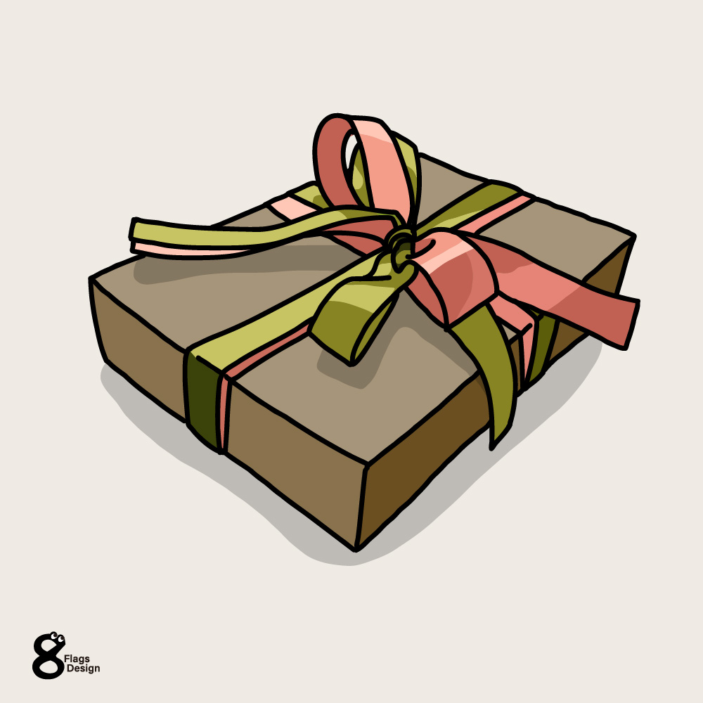 ダブルリボンのプレゼントボックスのキャッチ画像