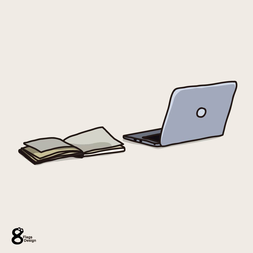 パソコンと本のキャッチ画像